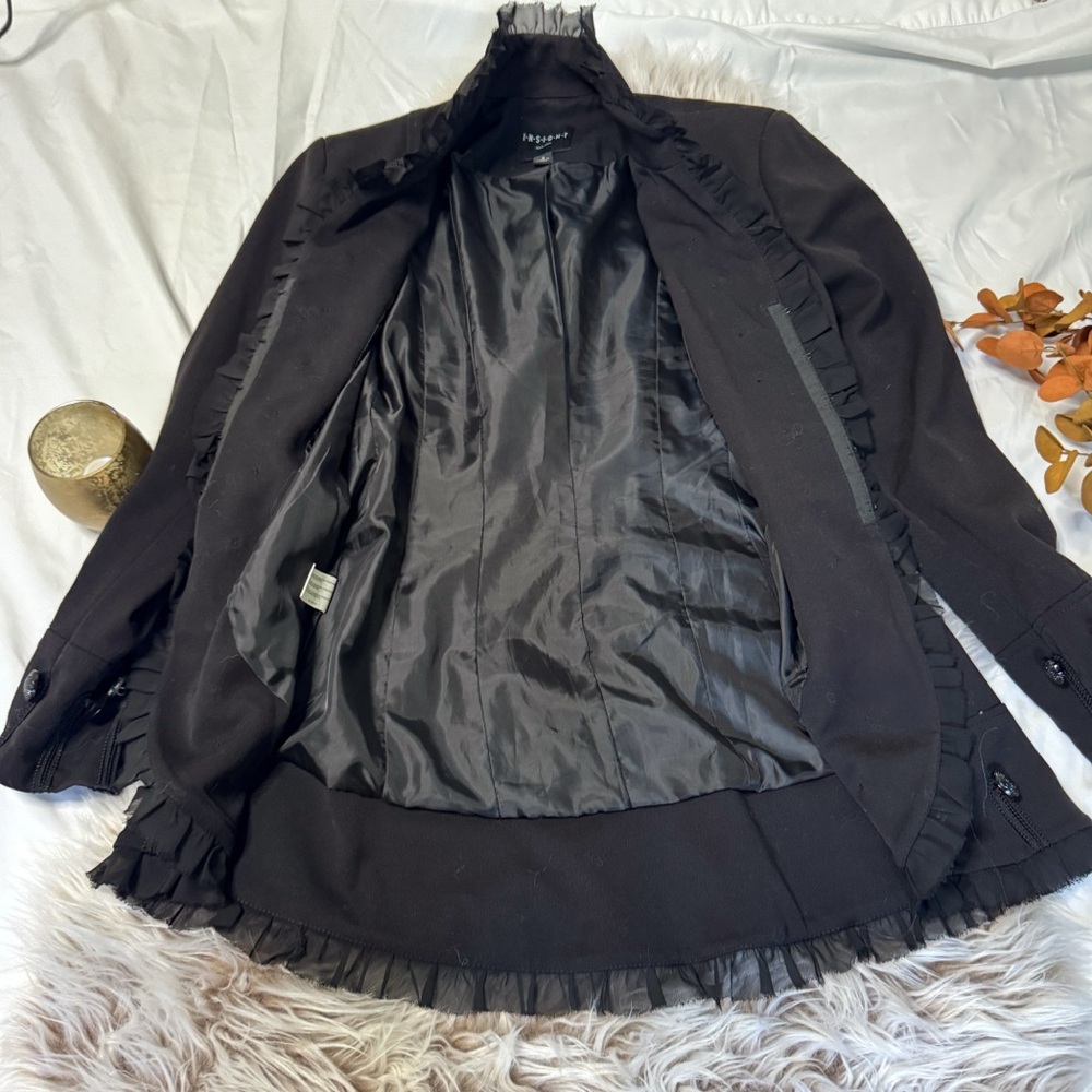 I-N-S-I-G-H-T NY | Ruffle Military Blazer With Button Detail Size 2 - Picture 5 of 12